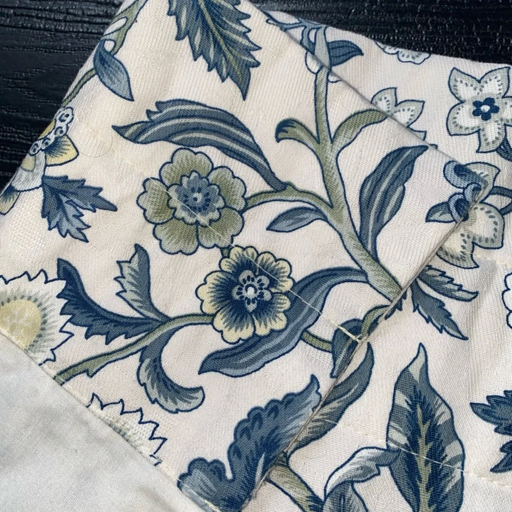 Waverly Home Classics VTG‎ Farmhouse Chic Floral Window Valance 78” Blue White